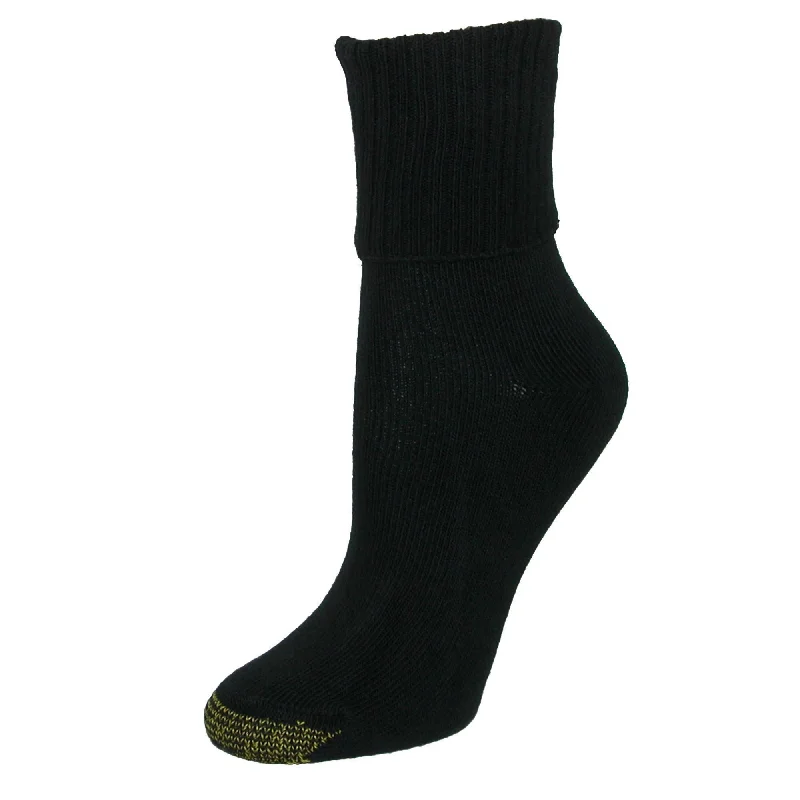 Leather - look stockings for an edgy styleGold Toe Women's Turn Cuff Bermuda Socks (3 Pair Pack)