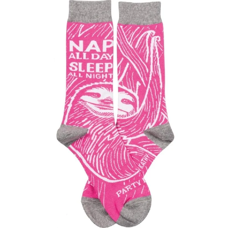 Lycra stockings for a form - fitting shapeThe Bullish Store Women's Nap All Day, Sleep All Night, Party Never Novelty Socks Lycra stockings for a form - fitting shapeThe Bullish Store Women's Nap All Day, Sleep All Night, Party Never Novelty Socks