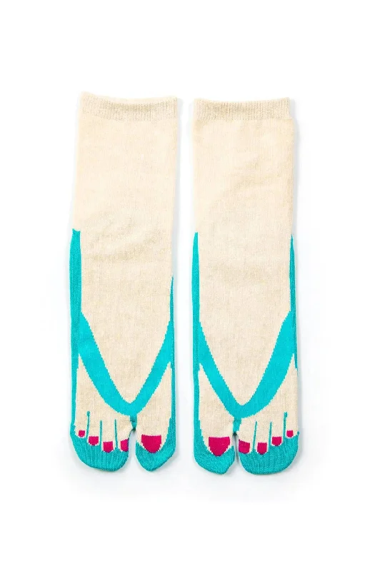 Color Pedicure Tabi Sandal Socks