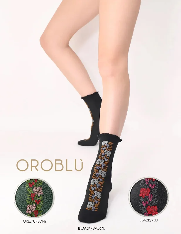 Oroblu Floral Line Cotton Sock VOBC67934