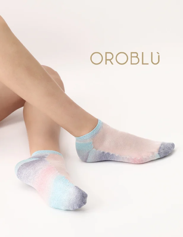 Oroblu Sale Glowing Sneaker Socks Multi-Colour VOBC67413