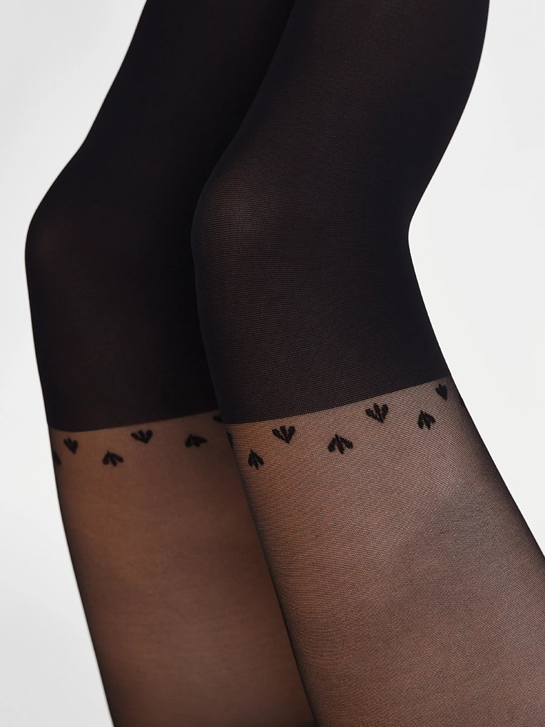 patterned women tights with floral designsPetal Over-the-Knee Tights