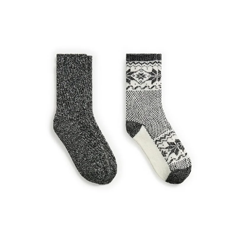 Halloween - themed stockings for a spooky costumeScandi Snowflake Block Crew Sock 2-Pack Halloween - themed stockings for a spooky costumeScandi Snowflake Block Crew Sock 2-Pack
