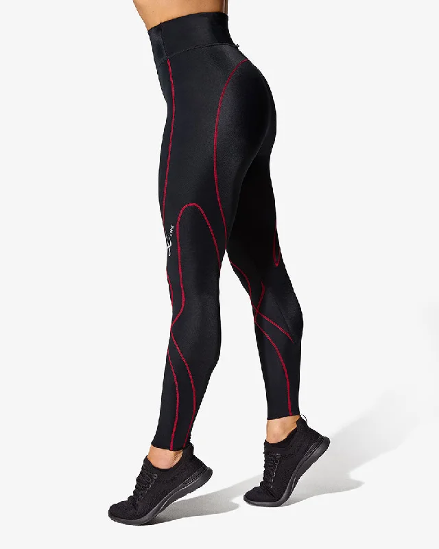 petite women tights with the right lengthStabilyx 3.0 Joint Support Compression Tight: Women's Black/Lava