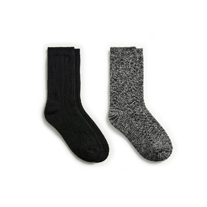 Bamboo - fiber stockings for eco - friendlinessTonal Spacedye Chevron Texture/Wide Rib Crew Sock 2-Pack Bamboo - fiber stockings for eco - friendlinessTonal Spacedye Chevron Texture/Wide Rib Crew Sock 2-Pack
