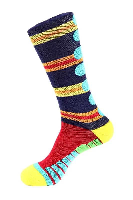 Lane Stripe Athletic Socks