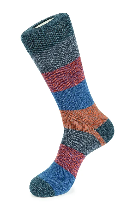 Over - the - knee stockings with a thigh - high designBlock Stripe