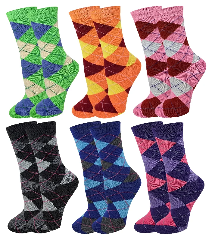 Purple stockings for a regal and mysterious lookWomen 6 Pairs Pack Aryle Design Novelty Dress Socks Purple stockings for a regal and mysterious lookWomen 6 Pairs Pack Aryle Design Novelty Dress Socks