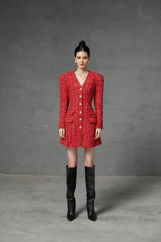 Leather mini dresses for a edgy styleLetitia Long Sleeves Dress