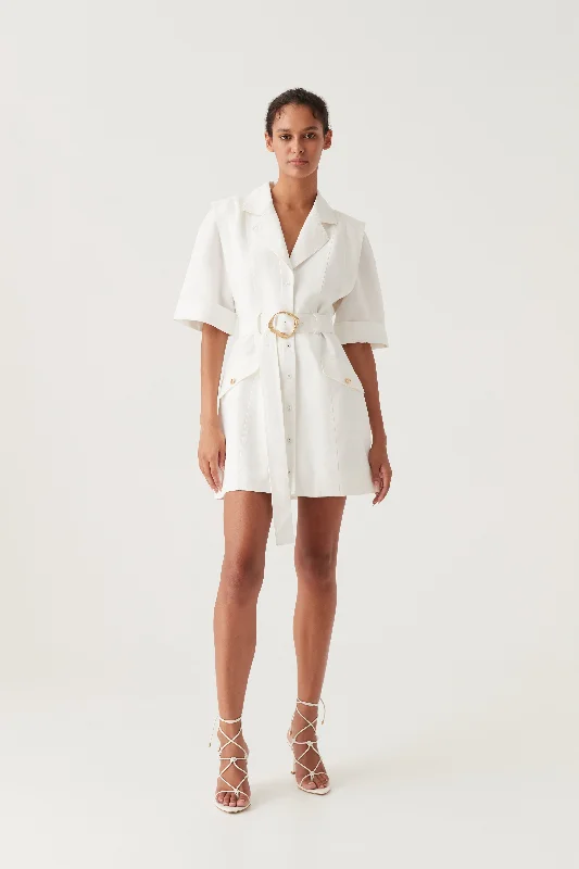 Mini dresses with empire waists for a flattering fitLyric Belted Mini Dress