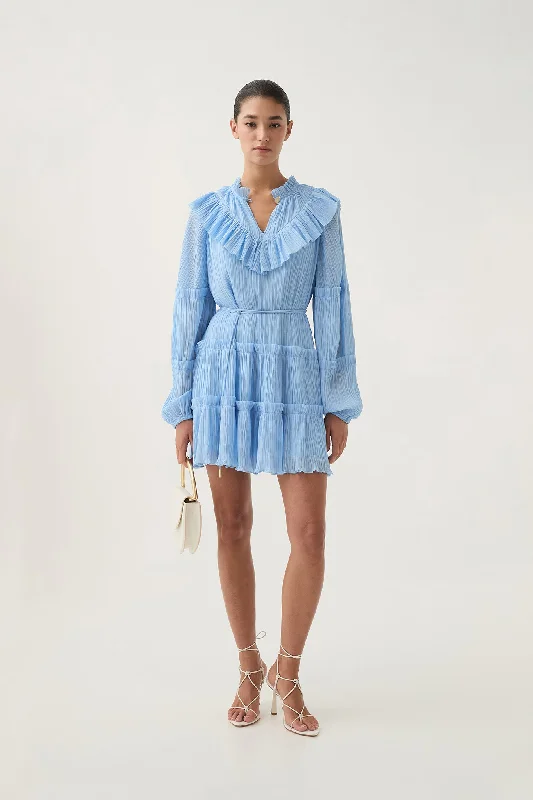 Mini dresses with criss - cross backs for a flirty lookRobyn Tiered Mini Dress