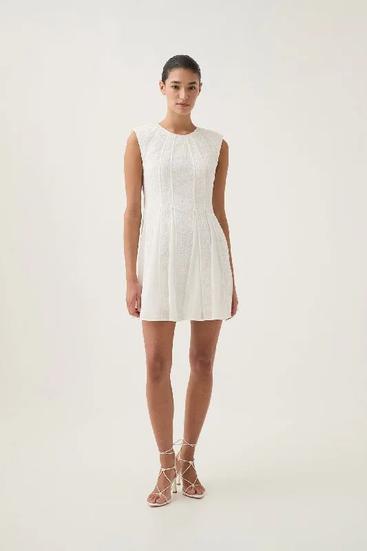 Mini dresses with criss - cross backs for a flirty lookSoleil Lace Mini Dress