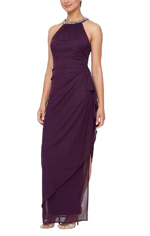 Alex Evenings 8132966 - Beaded Halter Neck Long Dress