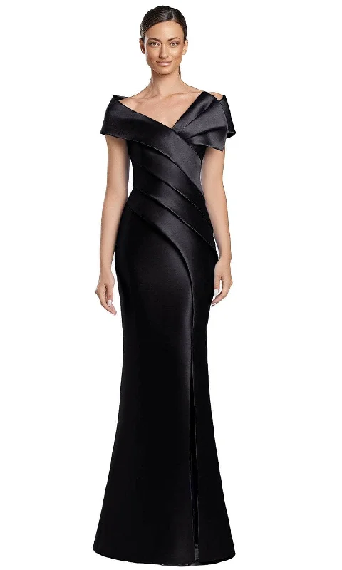 Alexander by Daymor 2052F24 - Pleated Bodice Off Shoulder Evening Gown