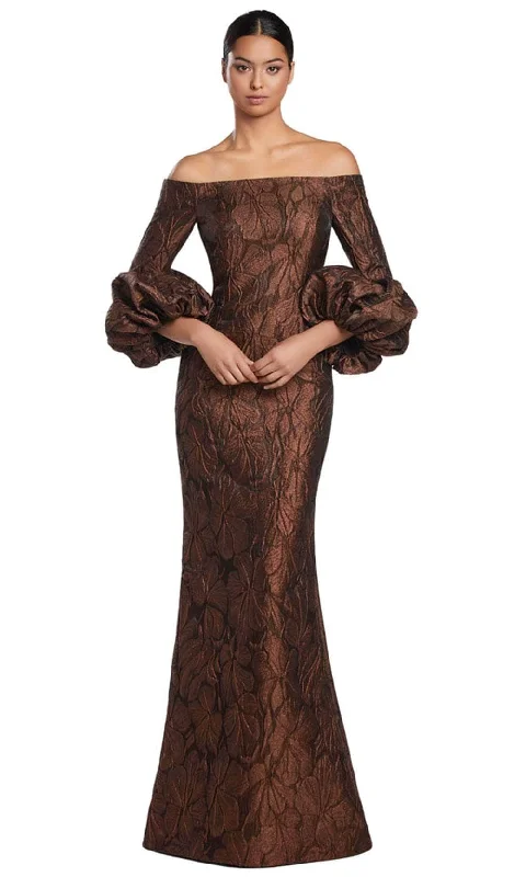 Alexander by Daymor 2054F24 - Off-Shoulder Long Sleeve Long Gown