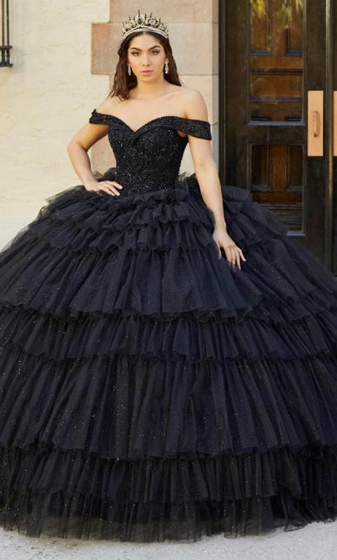 Quinceanera Collection 26068 - Off Shoulder Tiered Ball Gown