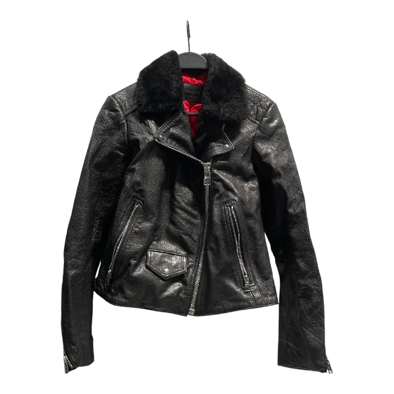 Checkered women's wool coats in a classic pattern for a timeless styleALLSAINTS/Leather Jkt/4/Leather/BLK/ Checkered women's wool coats in a classic pattern for a timeless styleALLSAINTS/Leather Jkt/4/Leather/BLK/