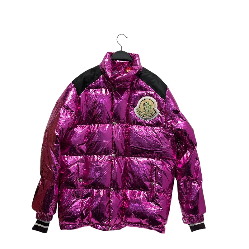 Long women's mac coats in a lightweight fabric for spring showersMONCLER/Palm Angels/Puffer Coat/L/PNK/