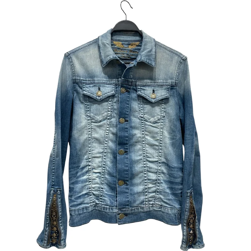 ROBIN'S JEAN/Denim Jkt/S/Denim/IDG/STUDDED CROSS