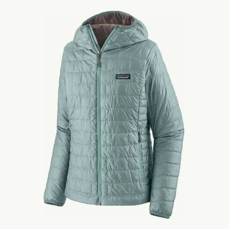 Women's reversible down coats with two - tone designs for versatile stylingWomen's Nano Puff Hoody - Thermal Blue Women's reversible down coats with two - tone designs for versatile stylingWomen's Nano Puff Hoody - Thermal Blue