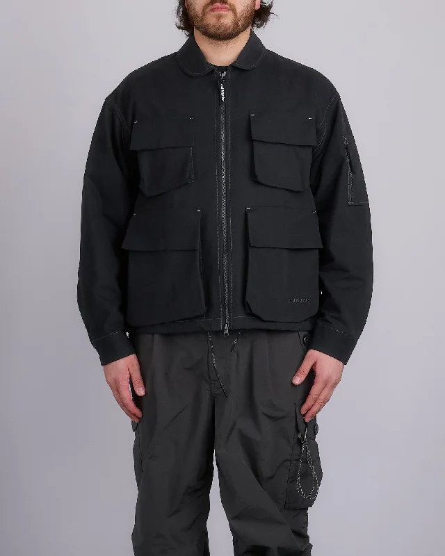 Women's cropped leather coats with silver studs for an edgy lookand wander CPE Field Jacket Black Women's cropped leather coats with silver studs for an edgy lookand wander CPE Field Jacket Black