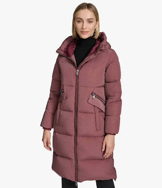 Long women's mac coats in a lightweight fabric for spring showersPalma Puffer