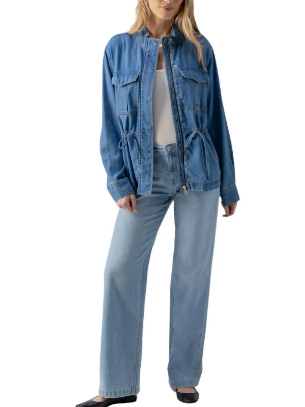 Women's faux fur coats in bright colors for a bold fashion statementCinched Surplus Jacket In Sundrenched Women's faux fur coats in bright colors for a bold fashion statementCinched Surplus Jacket In Sundrenched