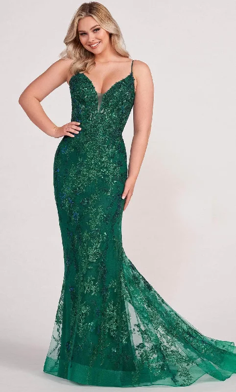 Ellie Wilde EW34061 - Beaded Lace Trumpet Evening Dress