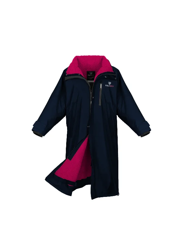 Evolution Women's | Thick Fleece | Stowaway Hood | Navy/Raspberry