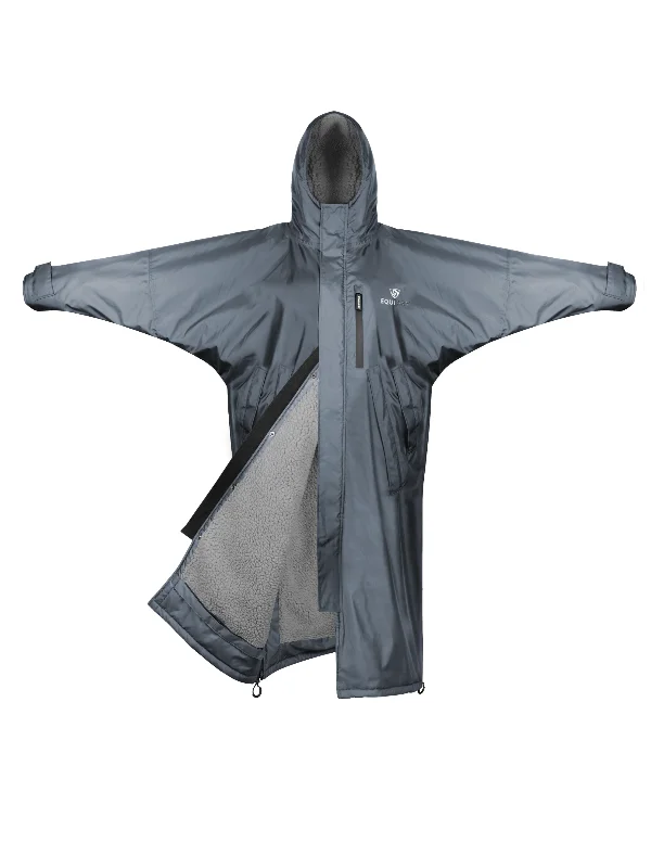 Checkered women's wool coats in a classic pattern for a timeless styleEvolution Women's | Thick Fleece | Fixed Hood | Charcoal/Grey Checkered women's wool coats in a classic pattern for a timeless styleEvolution Women's | Thick Fleece | Fixed Hood | Charcoal/Grey