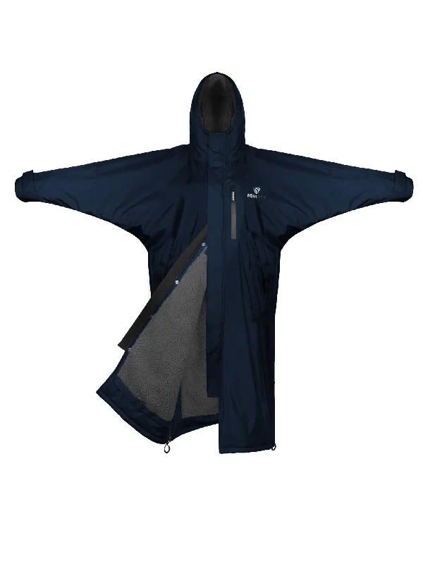 Women's faux fur coats in bright colors for a bold fashion statementEvolution Women's | Thick Fleece | Fixed Hood | Navy/Grey Women's faux fur coats in bright colors for a bold fashion statementEvolution Women's | Thick Fleece | Fixed Hood | Navy/Grey