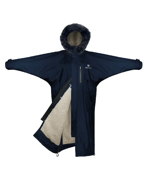 Evolution Women's | Thick Fleece | Fur Hood | Navy/Cream