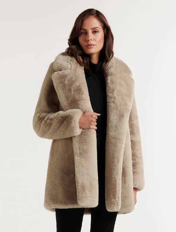 Hester Fur Peacoat