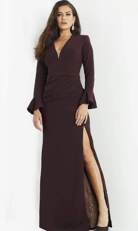 Jovani 09097 - V-Neck Sheath Evening Dress