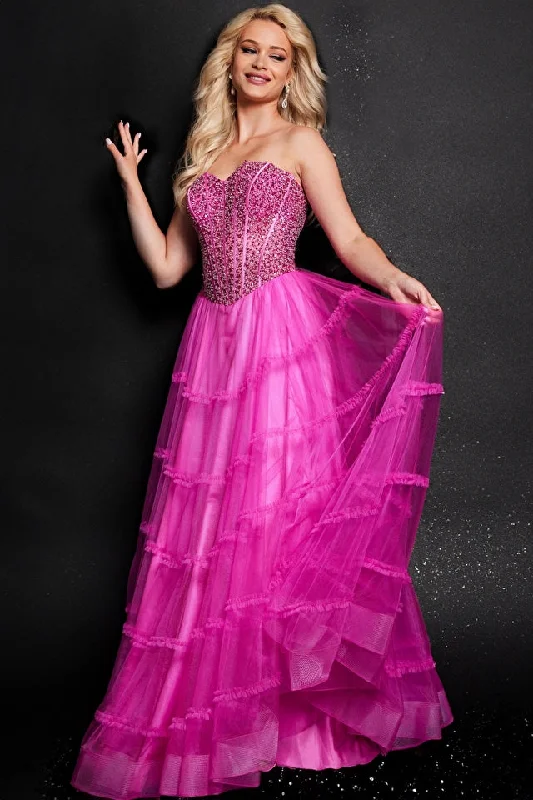 Jovani 26011 Layered A Line Prom Gown