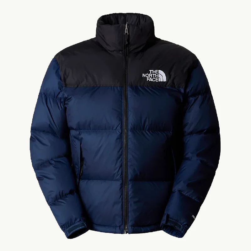 Hooded women's puffer coats in neon colors for high - visibility sportsWomen's 96 Retro Nuptse Jacket - Summit Navy/TNF Black