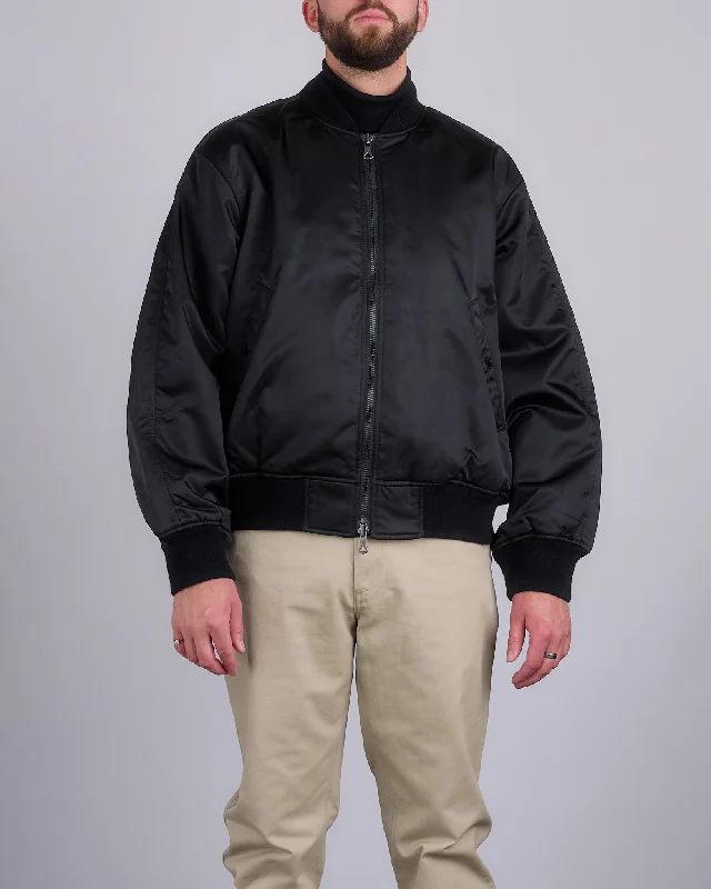 Shearling - lined women's leather coats for ultimate warmth and luxuryReigning Champ Nylon Woven Crew Jacket Black