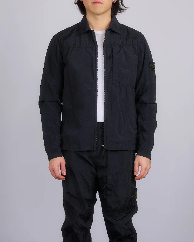 Checkered women's wool coats in a classic pattern for a timeless styleStone Island Iridescent Nylon Metal Overshirt Black