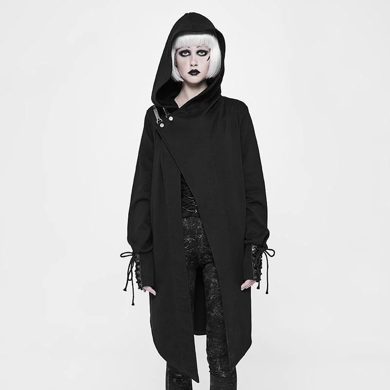 Embroidered women's cotton coats in a bohemian pattern for a unique designWomen's Punk Hooded Coat Embroidered women's cotton coats in a bohemian pattern for a unique designWomen's Punk Hooded Coat