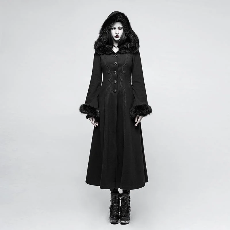 Shearling - lined women's leather coats for ultimate warmth and luxuryWomen's Steampunk Hooded Maxi Coat Shearling - lined women's leather coats for ultimate warmth and luxuryWomen's Steampunk Hooded Maxi Coat