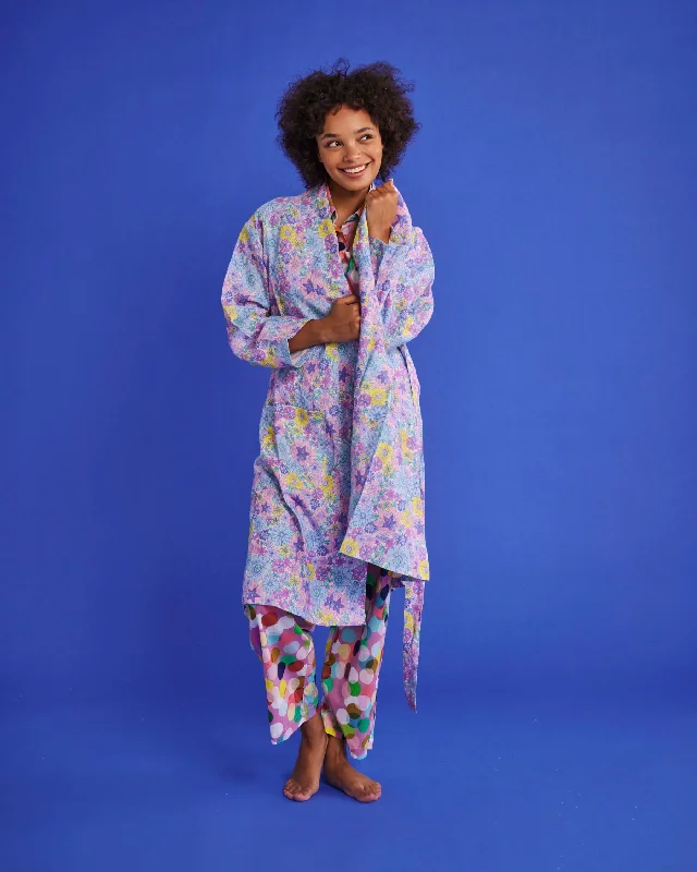 wrap - around women robes with adjustable beltsBunch Of Fun Linen Robe