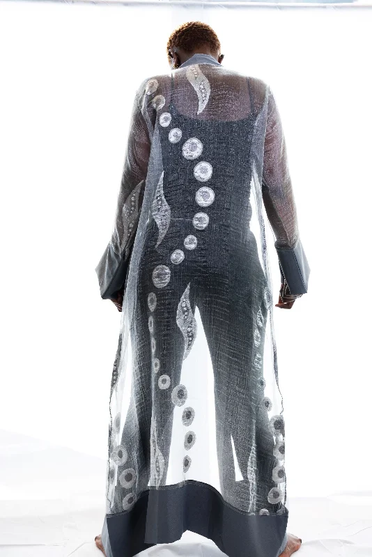 long - length women robes for full coverageCora Sheer Kimono robe