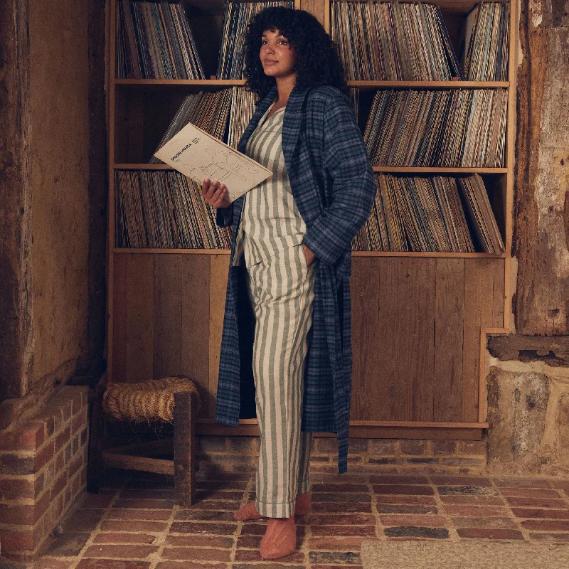 women robes with a lightweight fleece liningHeathcliff Check Brushed Cotton Robe