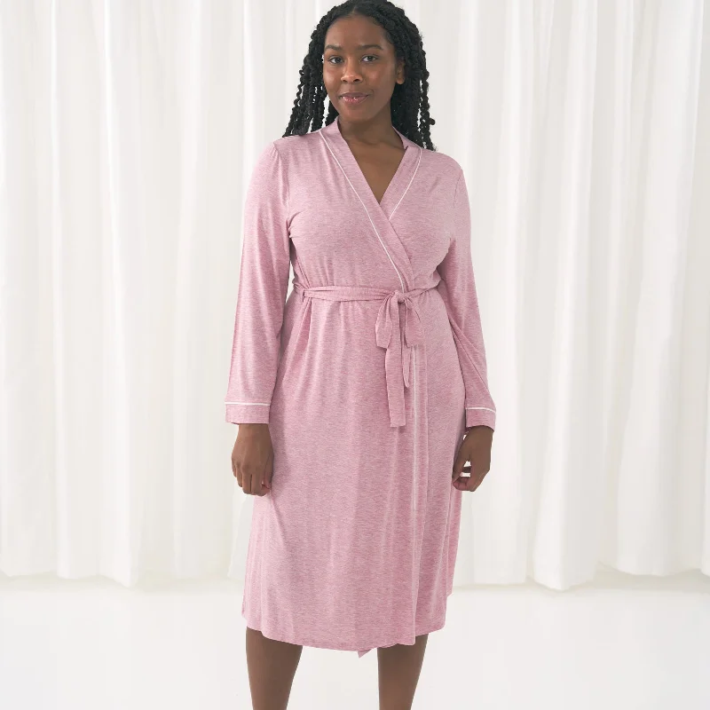 women robes with a geometric print for a trendy lookHeather Mauve Women's Robe