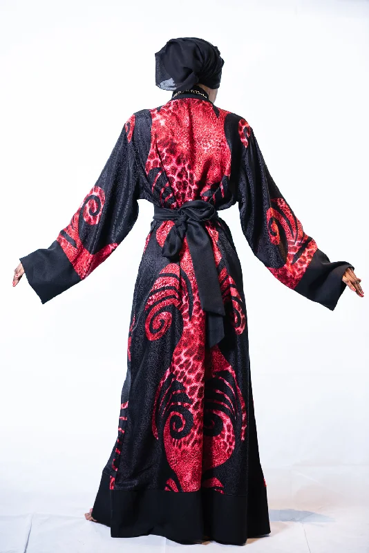 women robes with a vintage - inspired patternHilary Silk kimono robe