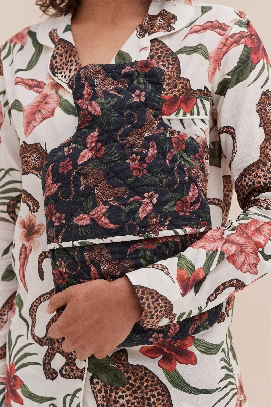 women robes with a reversible design for versatilityHot Water Bottle Cover Soleia Print
