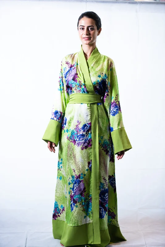 women robes with beaded accents for glamourJosa Silk kimono robe