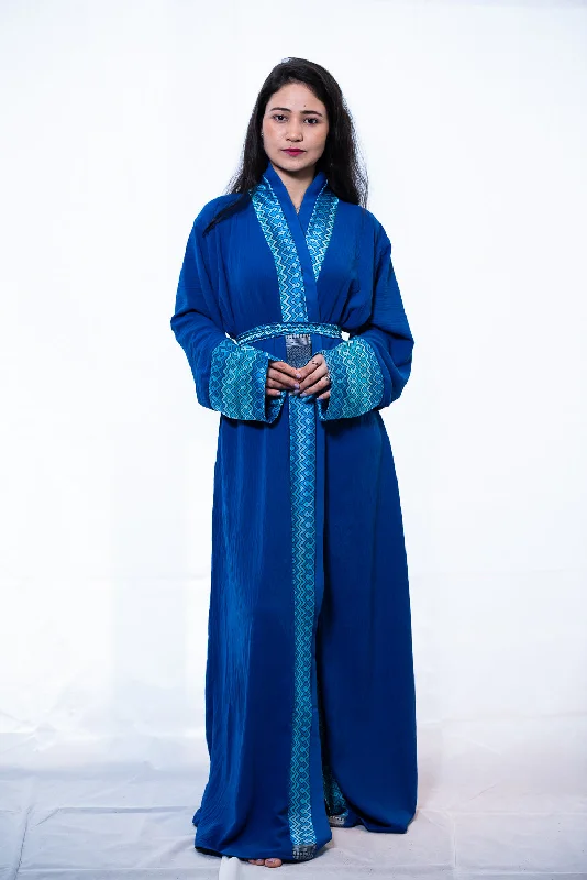 wrap - around women robes with adjustable beltsCotton Jessie Kimono Dress