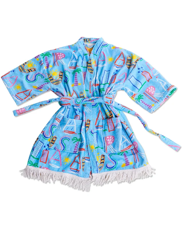 floral - printed women robes for a feminine touchKip&Co x Ken Done Australia Mate Terry Mini Bath Robe