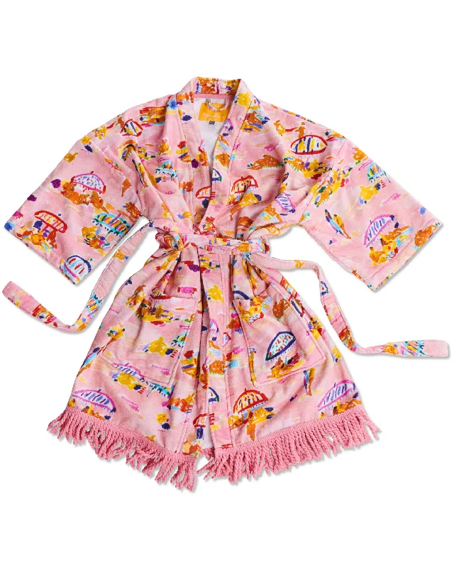 women robes with a nautical - themed patternKip&Co x Ken Done Beach Days Terry Mini Bath Robe